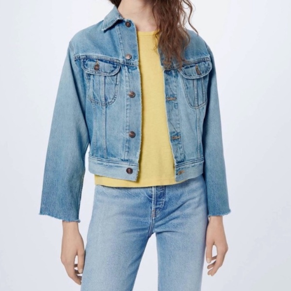 Re/done denim jacket raw hem